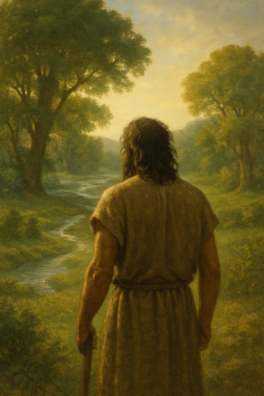 Depiction of Prophet Adam (face hidden)